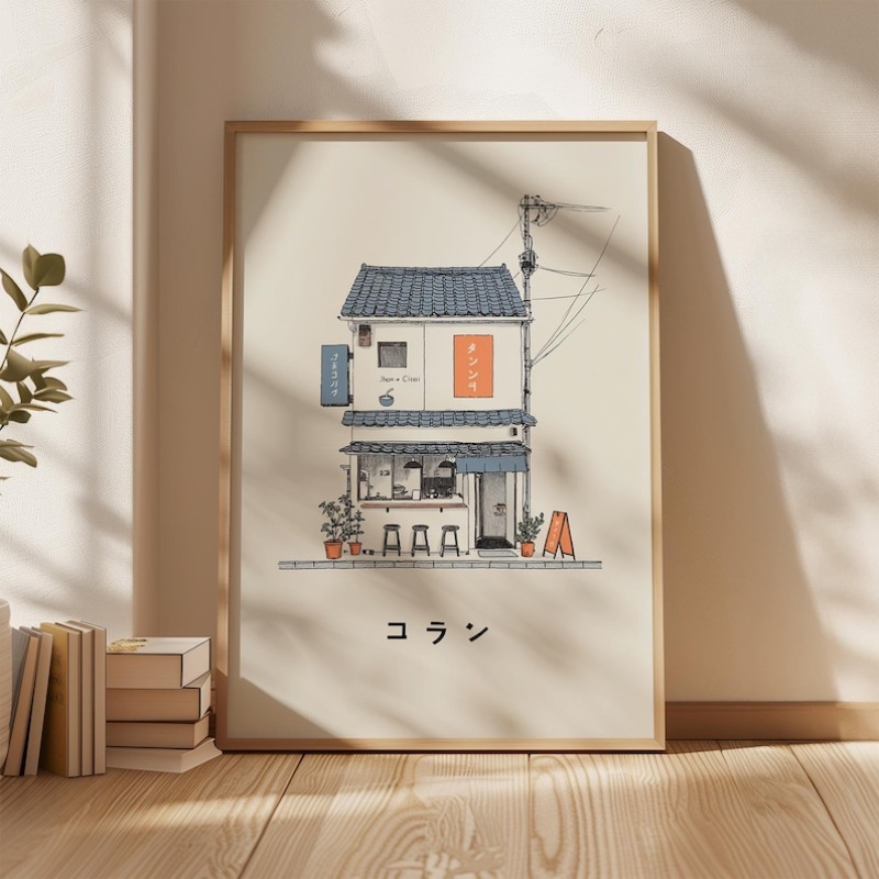 Japanese Lifestyle - 1 pièce, impression sur toile de