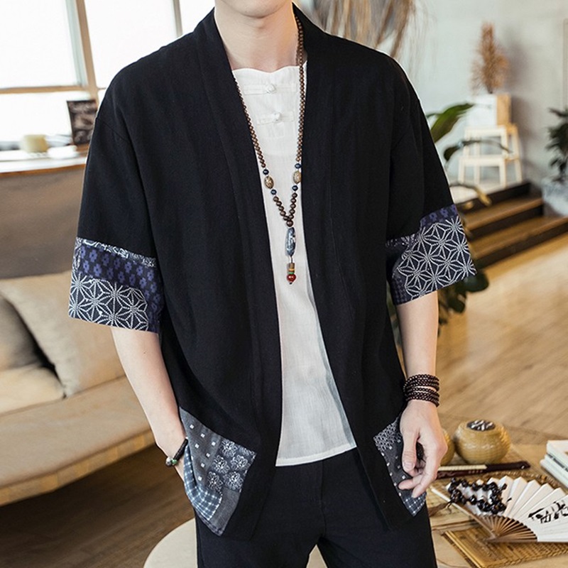 Japanese Lifestyle - Kimono japonais pour hommes, Cardigan Streetwear