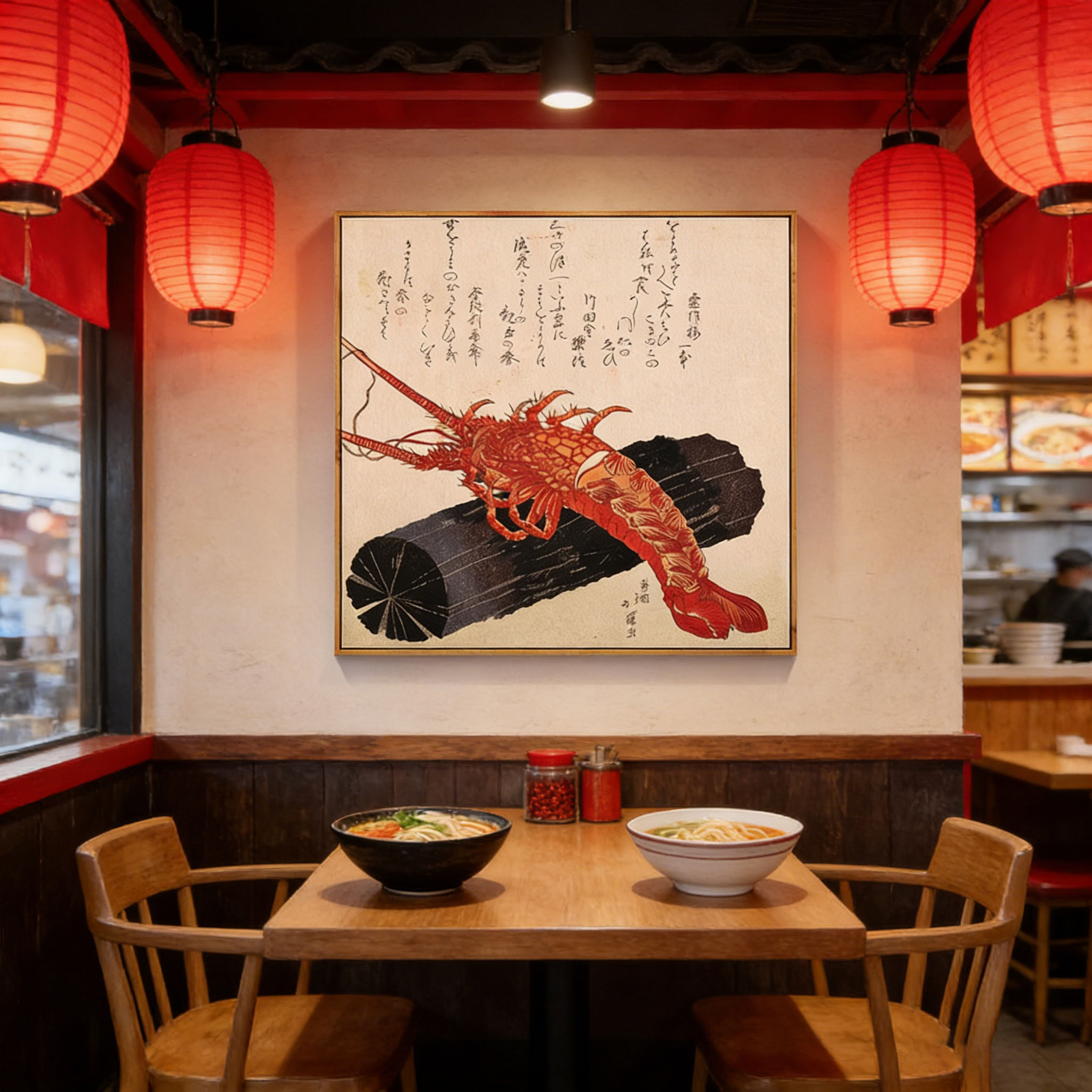 Affiche sur toile style Ukiyo- - Japanese Restaurant Lifestyle avis et prix