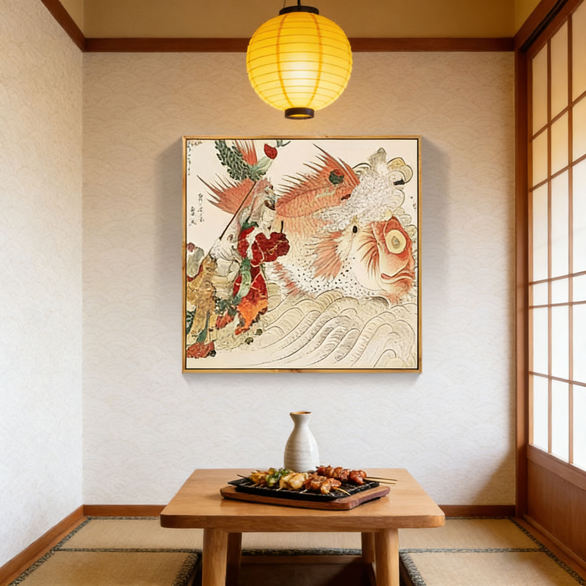 Affiche sur toile style Ukiyo- - Japanese Restaurant Lifestyle avis et prix