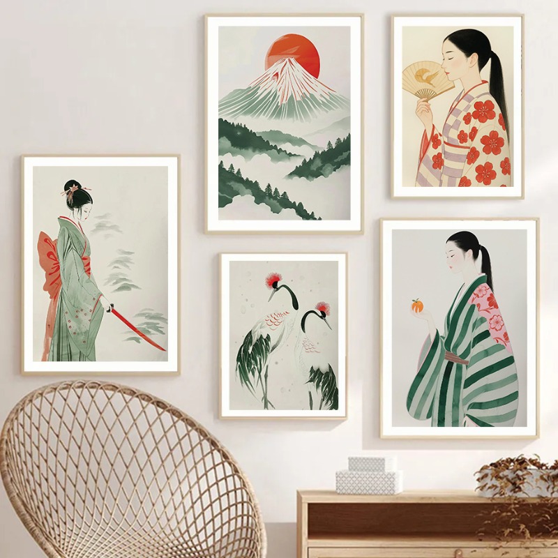 Monte Fuji & Crane japonais im - Japanese Minimalist Lifestyle avis et prix